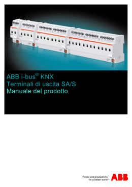 ABB i-bus KNX Terminali di uscita SA/S Manuale del prodotto