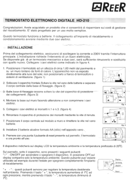 Cronotermostato HD210 cod. 7420007
