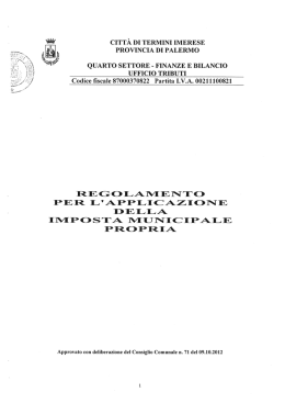 Vedi regolamento - Comune di Termini Imerese