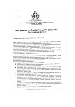 verbale nomina manager - Distretto del Commercio della Via Emilia