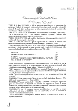 VISTO il D. Lgs 30/03/2001, n. 165 e successive modiﬁcazioni e