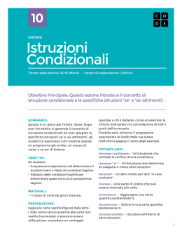 Istruzioni Condizionali