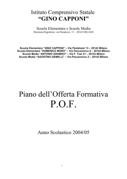 P.O.F. - Istituto Comprensivo G. Capponi