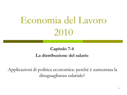 Economia del Lavoro a.a. 2009