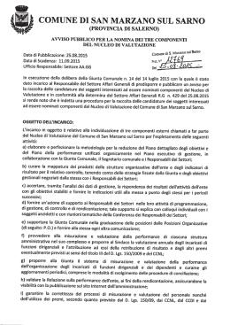 Avviso pubblico - Comune di San Marzano sul Sarno