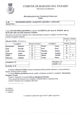 aliquote tasi 2015 - Comune di Marano sul Panaro