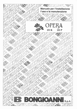 Page 1 Manuale per |`installaz lOl`le I`uso e la manutenzione 9... . .v