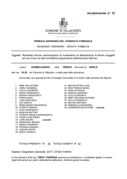 Deliberazione Consiglio Comunale n. 12 del