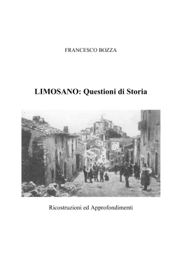 Limosano questioni di storia