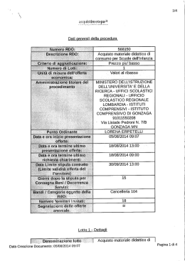 1/4 Dati aenerali della nrocedura