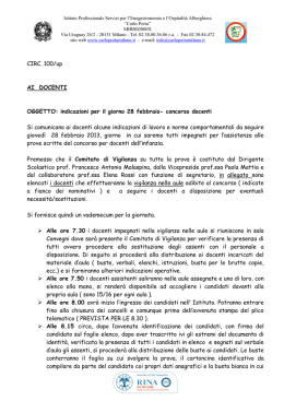 indicazioni per il giorno 28 febbraio- concorso docenti