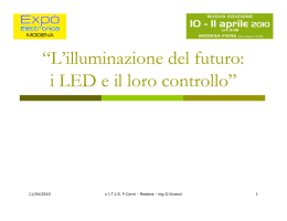 “L`illuminazione del futuro: i LED e il loro controllo”