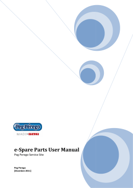 e-Spare Parts User Manua pare Parts User Manual