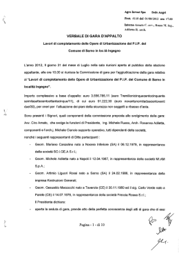 Verbale di gara d`appalto del 01/08/2012