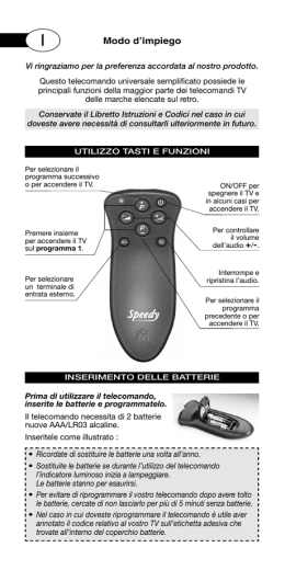 Istruzioni SPEEDY - 8,4x18,9