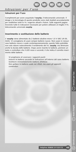 Istruzioni per I`uso