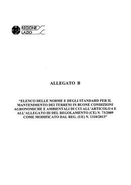 ALLEGATO B - Agricoltura