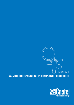 valvole di espansione per impianti frigoriferi manuale