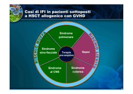 Casi di IFI in pazienti sottoposti a HSCT allogenico con GVHD