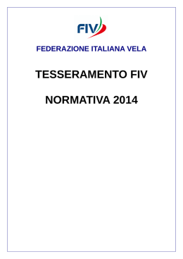 tesseramento fiv normativa 2014 federvela