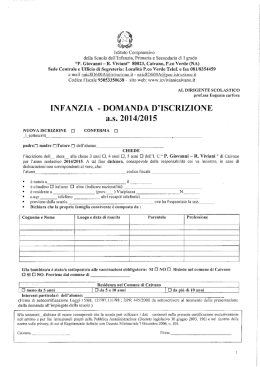 ISCRIZIONE INFANZIA - "Raffaele Viviani" di Caivano