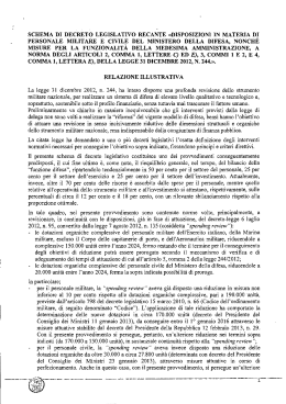 schema di decreto legislativo recante &laquo;disposizioni in materia di