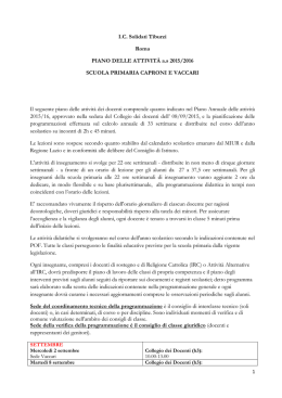 I.C. Solidati Tiburzi Roma PIANO DELLE ATTIVIT&Agrave; a.s 2015/2016