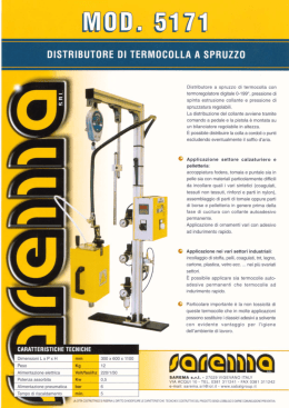 Distributore a spruzzo di termocolle con termoregolatore digitale 0