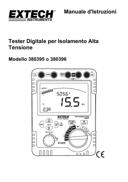 Manuale d`Istruzioni Tester Digitale per Isolamento Alta Tensione