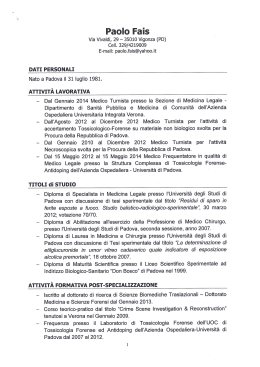 Curriculum - Guardia di Finanza