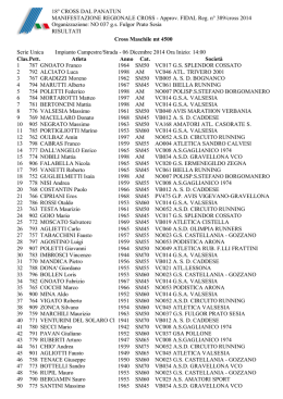 Le classifiche dell`edizione 2014