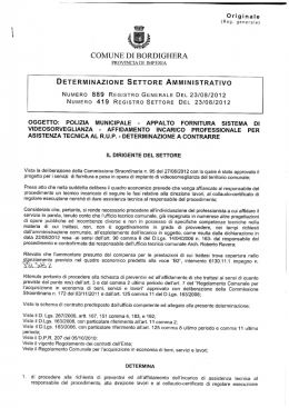 Scarica il documento: Determina