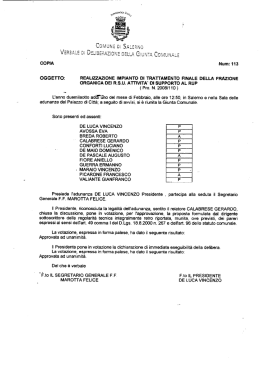 Realizzazione impianto di trattamento finale della frazione organica