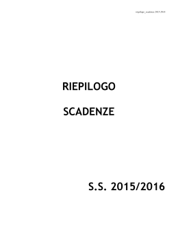 riepilogo scadenze ss 2015/2016 - FIGC Comitato Regionale Umbria