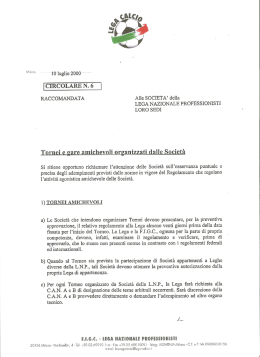 LORO SEDI ` - Lega Serie A