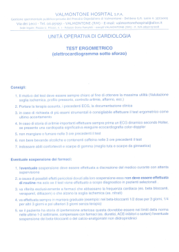 Scheda Informativa Test Ergometrico