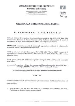 Telefono 0373/272237 - Fax 0373/27232 POLIZIA