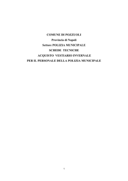 Schede Tecniche - Comune di Pozzuoli