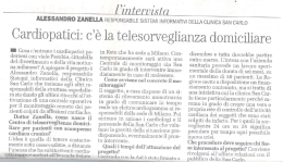 Cardiopatici: c`è la telesorveglianza domiciliare