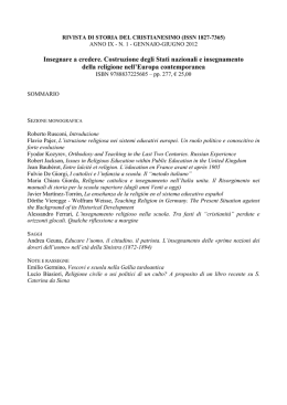 Insegnare a credere. Costruzione degli Stati nazionali