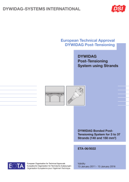 DYWIDAG Post-Tensioning European Technical Approval