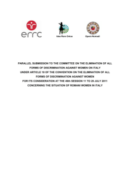 parallel submission to the committee on the elimination of all forms
