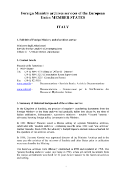 Foreign Ministry archives services of the European Union MEMBER