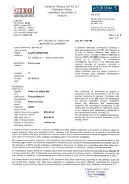 Certificato LAT pesiera 28009 N.0796