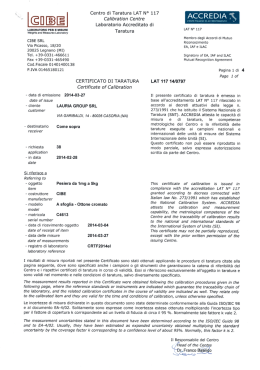 Certificato LAT pesiera C4613 N.0797