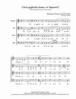 Chi la gagliarda, donne, vo` imparare?