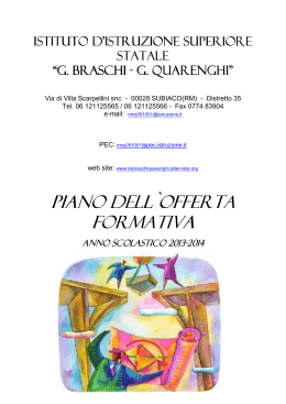 POF Braschi - Quarenghi a.s. 2013-2014