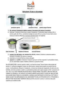 Istruzioni d`uso e sicurezza - Verzolini Ceramiche d`Autore e Articoli