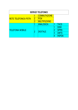 SERVIZI TELEFONICI RETE TELEFONICA PSTN 1