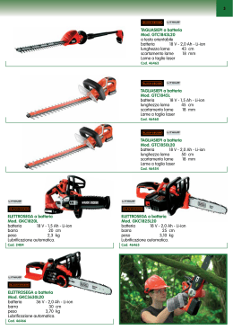 TAGLIASIEPI a batteria Mod. GTC1850L20 batteria 18 V - 2,0 Ah